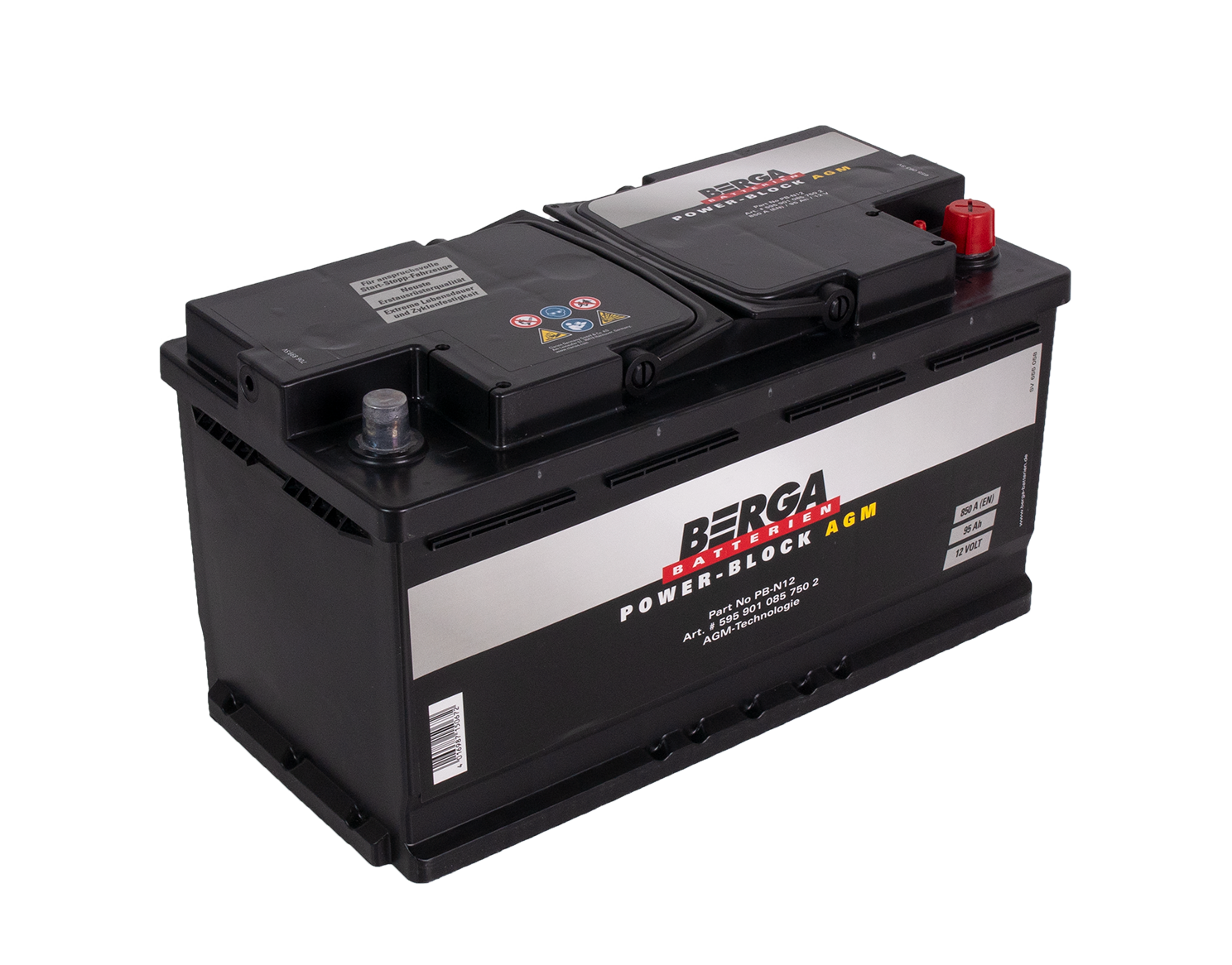 Berga Power Block Agm 12V 95Ah 850Cca shown in product view