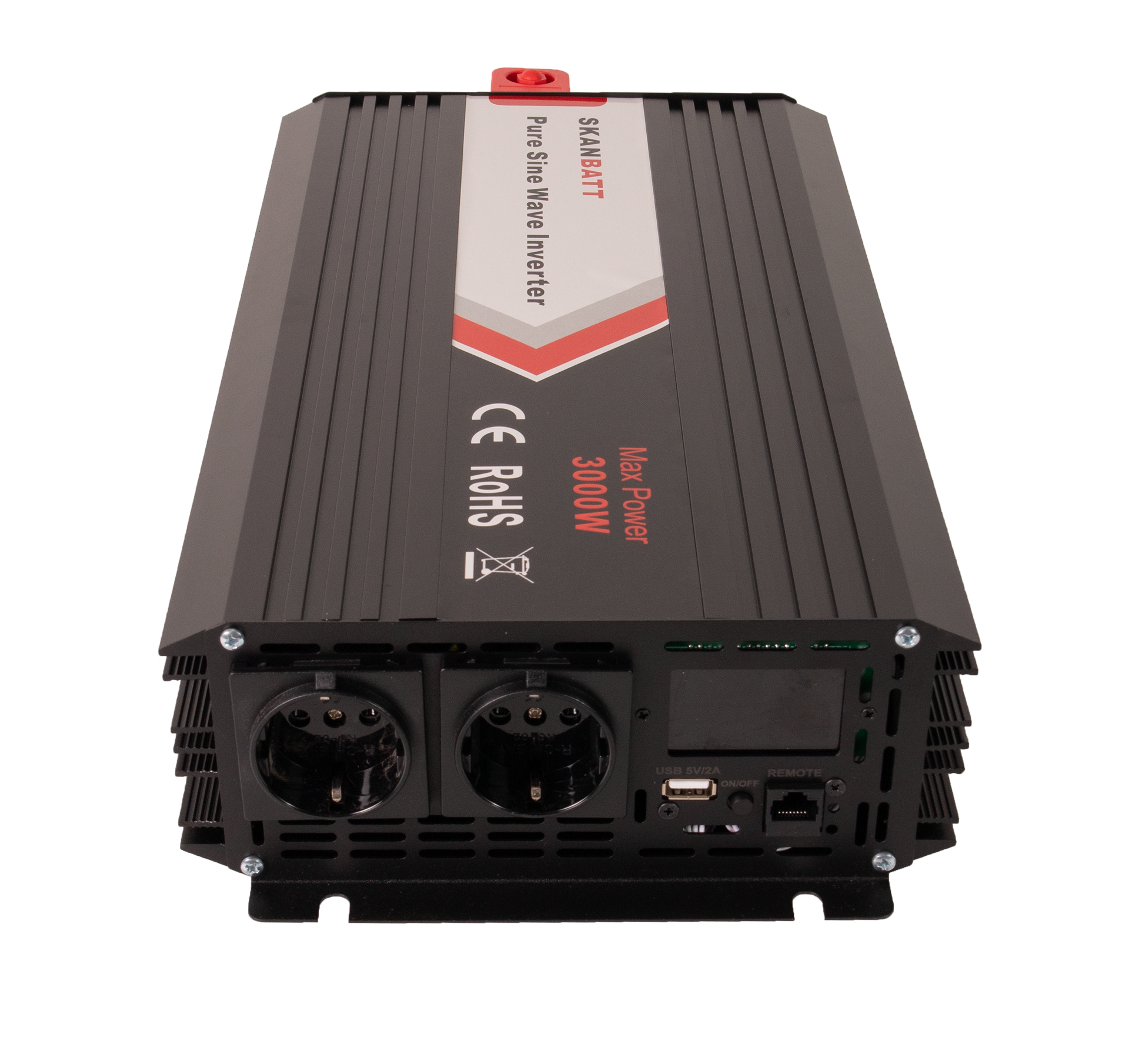 Skanbatt Inverter 24V 3000W (6000W) Ren Sinus M/Trådløs Fjernkontroll shown in product view image 2