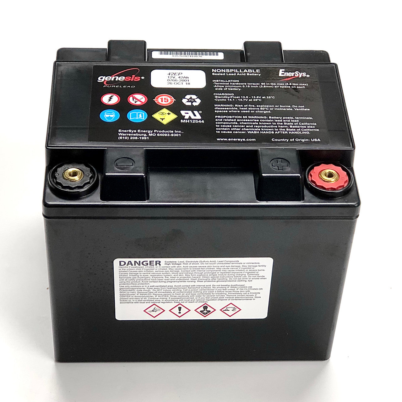 Genesis G42Ep, 12V 42Ah/10H Agm Batteri shown in product view