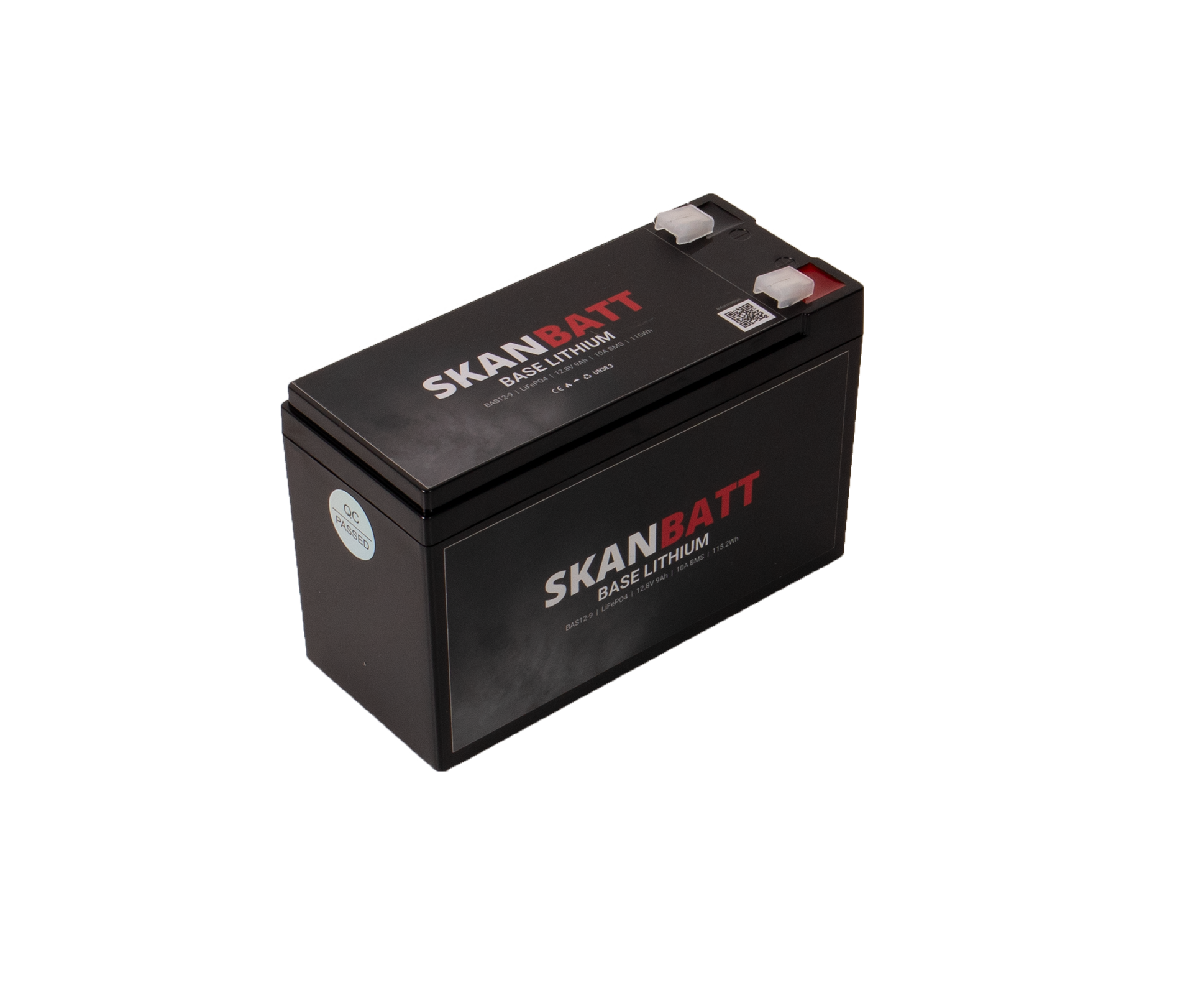 SKANBATT Base Lithium - 12V 9Ah 10A BMS - 150x65x95mm - 3 Års garanti shown in product view