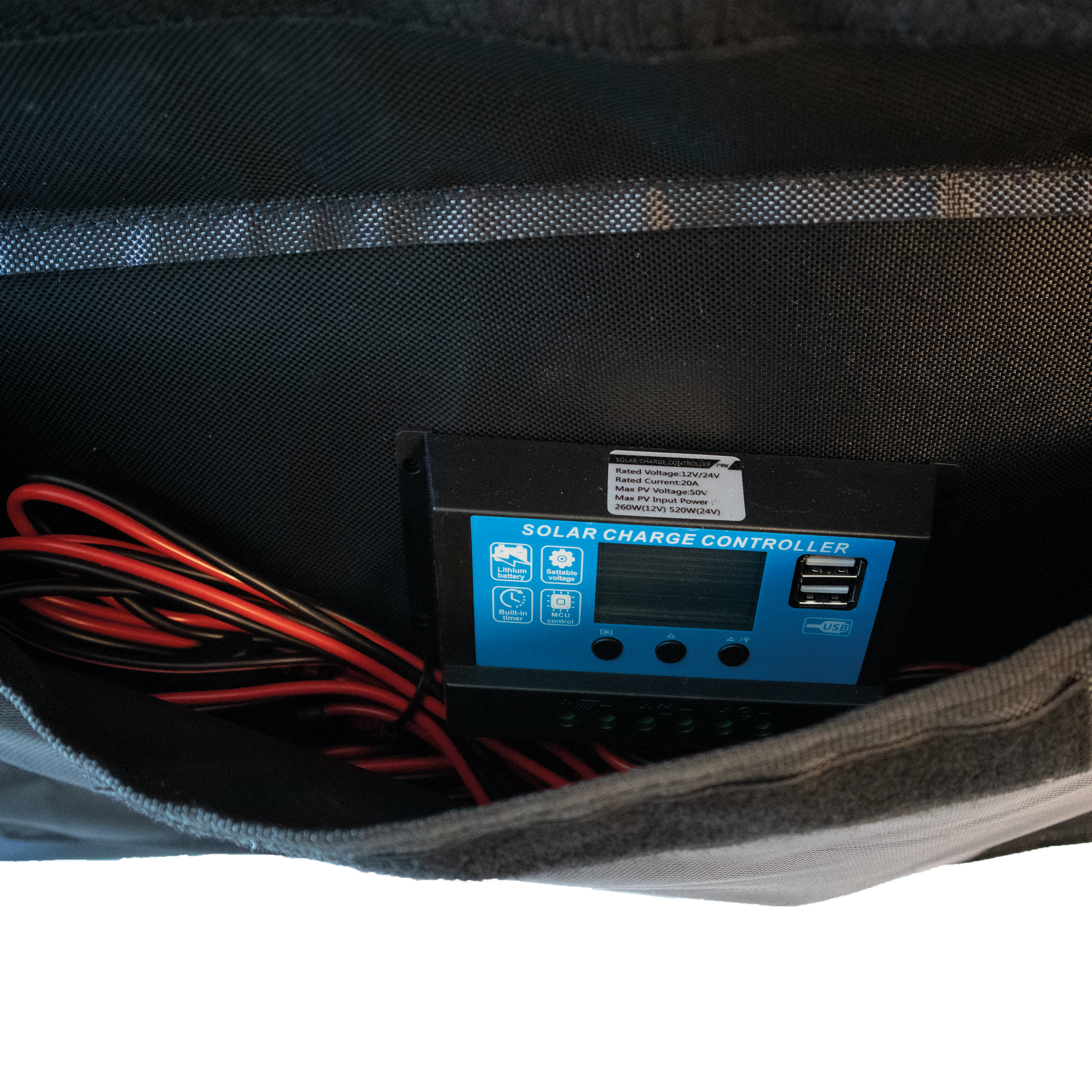 Skanbatt Sammenleggbart Solcellepanel 120W M/Regulator (Smb -120W) shown in angle view