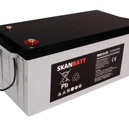 RITAR AGM Deep Cycle Batteri 12V 225AH C10 (522x240x219mm) +Höger