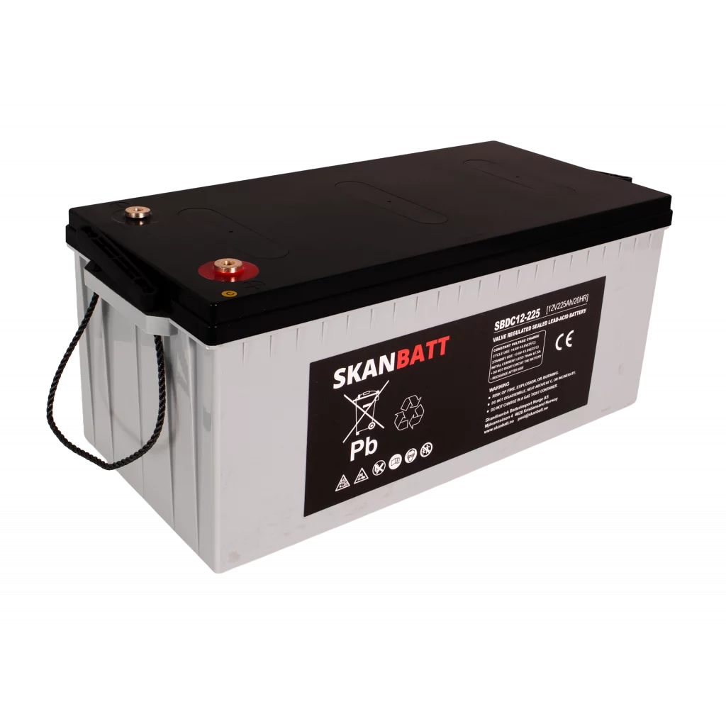 RITAR AGM Deep Cycle Batteri 12V 225AH C10 (522x240x219mm) +Höger