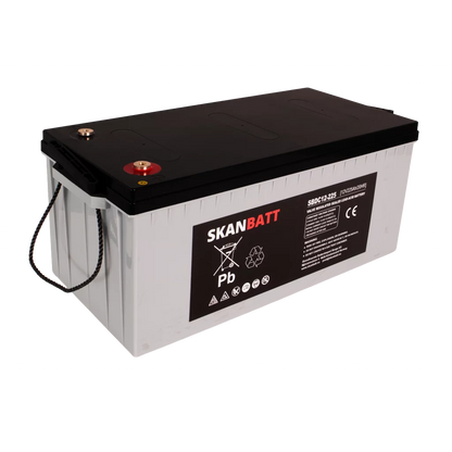 RITAR AGM Deep Cycle Batteri 12V 225AH C10 (522x240x219mm) +Höger