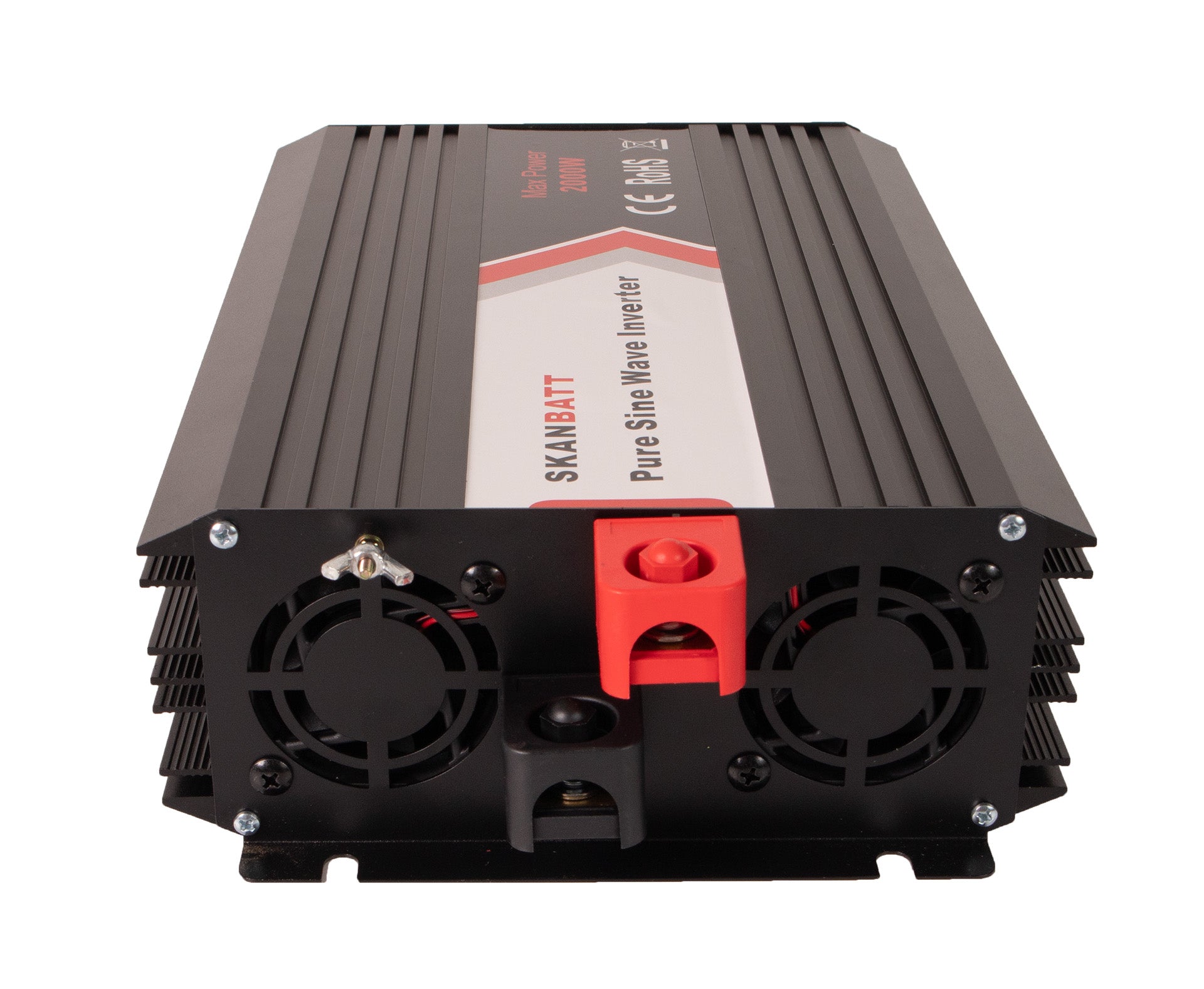 Skanbatt Inverter 12V 2000W Ren Sinus M/Trådløs Fjernkontroll shown in angle view