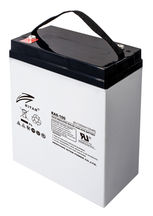 Ritar Agm Deep Cycle Batteri 6V 100Ah +Diagonalt shown in product view