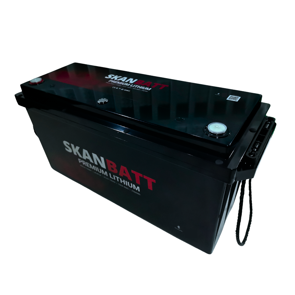SKANBATT Premium Lithium - 24V 100Ah 100A BMS - 502x186x242mm - Bluetooth - 8 Års garanti shown in product view