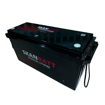 SKANBATT Premium Lithium - 24V 100Ah 100A BMS - 502x186x242mm - Bluetooth - 8 Års garanti shown in product view