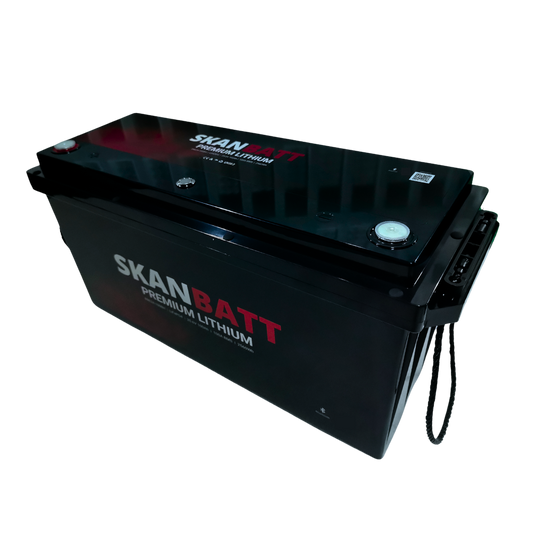 SKANBATT Premium Lithium - 24V 100Ah 100A BMS - 502x186x242mm - Bluetooth - 8 Års garanti shown in product view