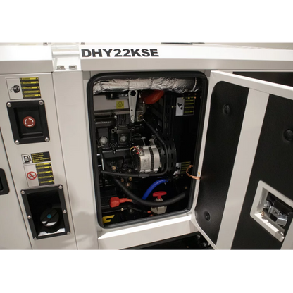 Hyundai Dhy22Kse Diesel Strömaggregat 22Kva 400V 3-fas - 1500Rpm - Vattenkyld