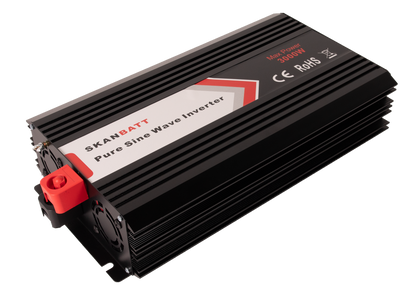 Skanbatt Inverter 24V 3000W (6000W) Ren Sinus M/Trådløs Fjernkontroll shown in product view