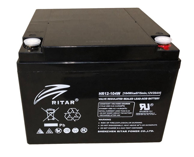 Ritar High Rate Agm Batteri 12V 28Ah M5 shown in product view