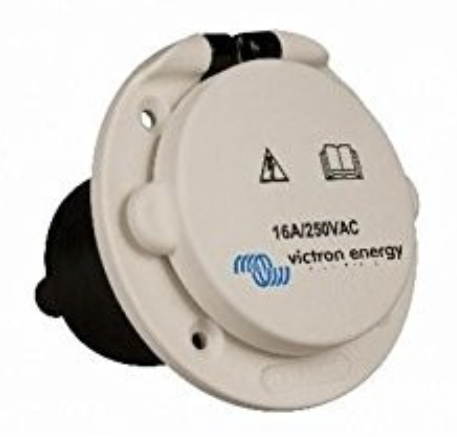 Victron Power Inlet 16A Polyamid Wth Cover shown in product view