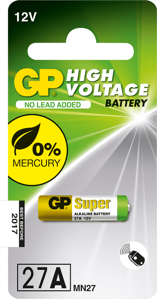 GP Stavbatteri 27A 12V - 1-pack