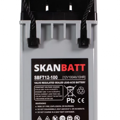 RITAR AGM Batteri 12V 100AH - Frontterminaler