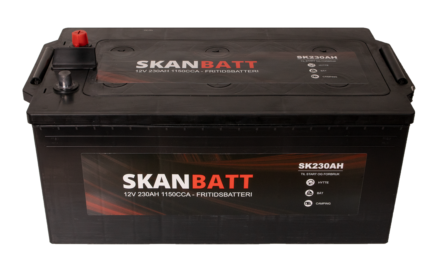 Skanbatt Fritidsbatteri 12V 230Ah 1150Cca +Venstre shown in detail view