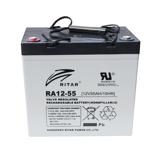 Ritar Agm Deep Cycle Batteri 12V 55Ah +Venstre shown in product view