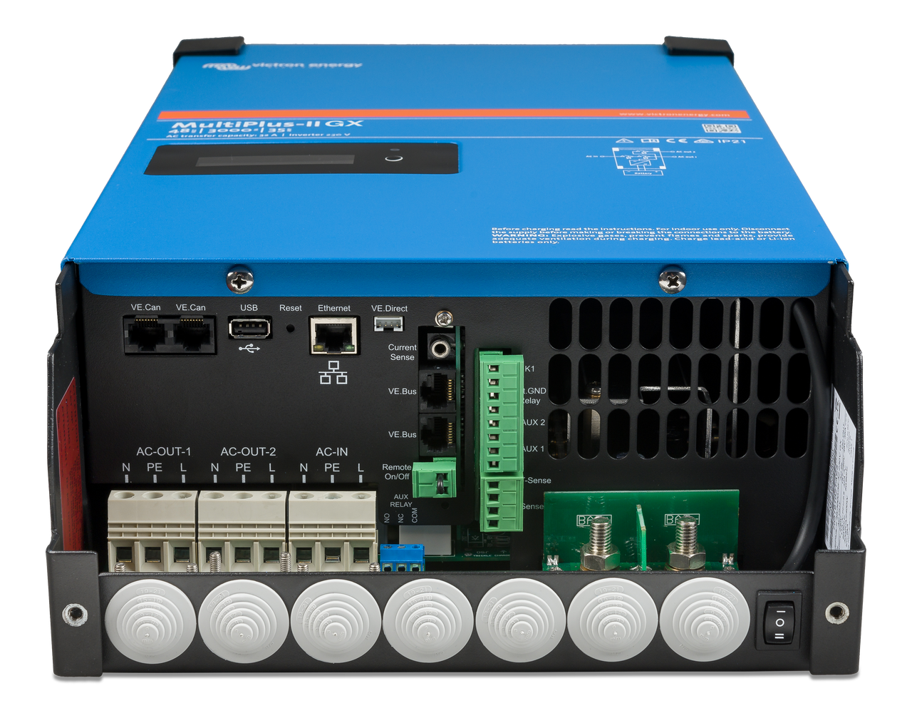 Victron Multiplus-Ii Gx 48/5000/70-50 Kombi Inverter Og Lader shown in angle view