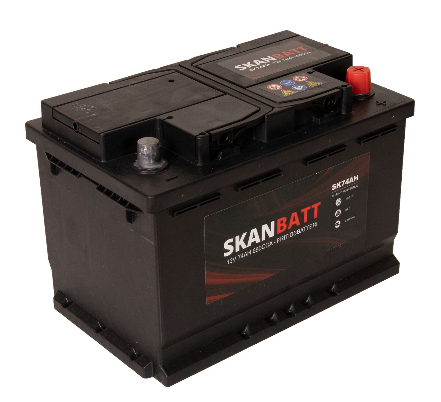 Skanbatt Fritidsbatteri 12V 74Ah 680Cca +Høyre shown in product view