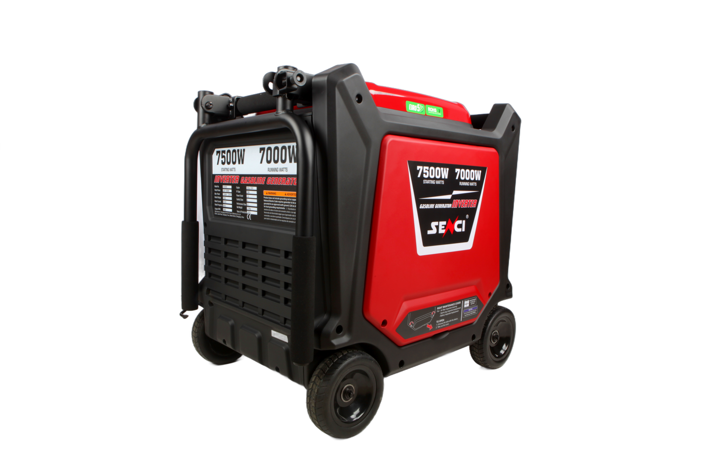 Senci Sc8000I Inverter Aggregat - Bensin - Max 7500W - Ats - Elektrisk Start - inkl. klargjøring label detail