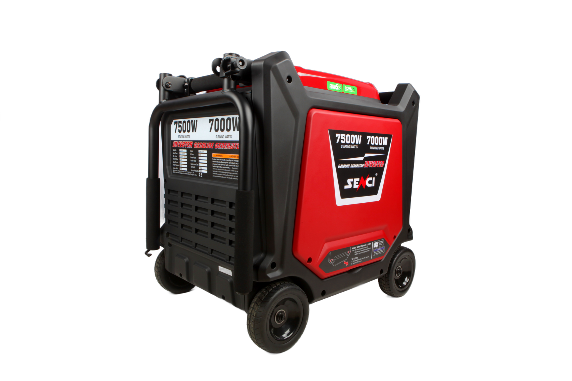 Senci Sc8000I Inverter Aggregat - Bensin - Max 7500W - Ats - Elektrisk Start - inkl. klargjøring label detail