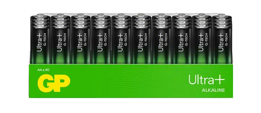 GP Ultra Plus Alkaline AA-batteri, 15AUP/LR6, 40-pack