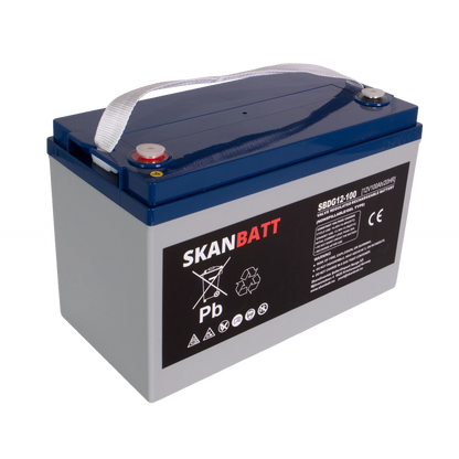 RITAR GEL Deep Cycle Batteri 12V 100AH (328x169x222mm) +vänster