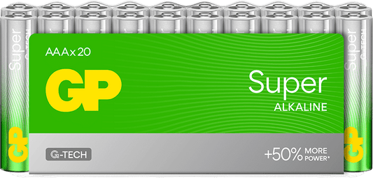 GP Super Alkaline AAA-batteri, 24A/LR03, 20-pack