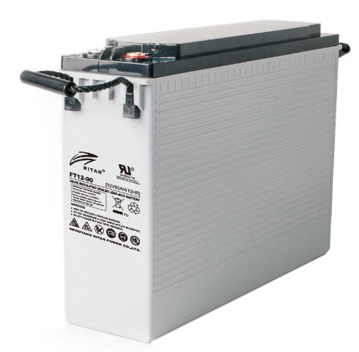 Ritar Agm Batteri 12V 90Ah - Frontterminaler shown in product view