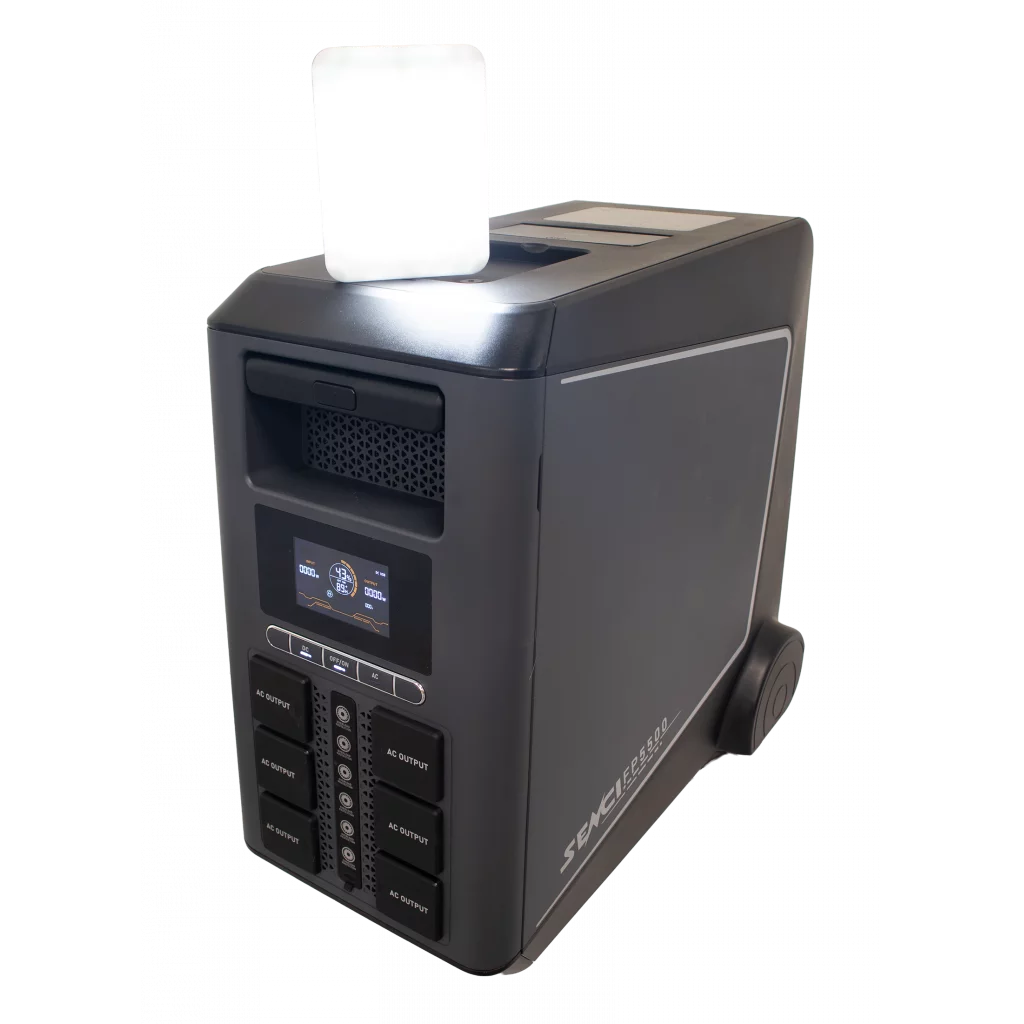 SENCI Lithium LPS 5376Wh Power Station med 5500W (11000W) sinus inverter