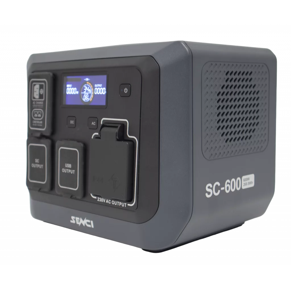 SENCI Lithium LPS 512Wh Power Station med 600W (1200W) sinus inverter