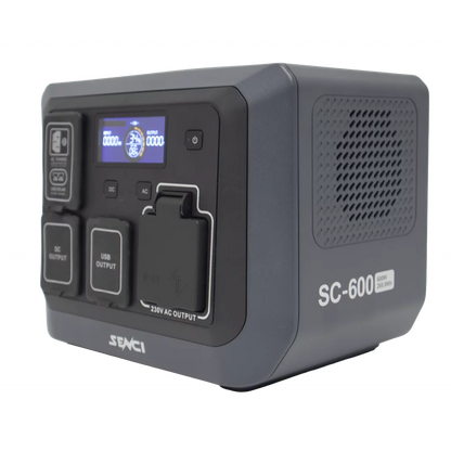 SENCI Lithium LPS 512Wh Power Station med 600W (1200W) sinus inverter