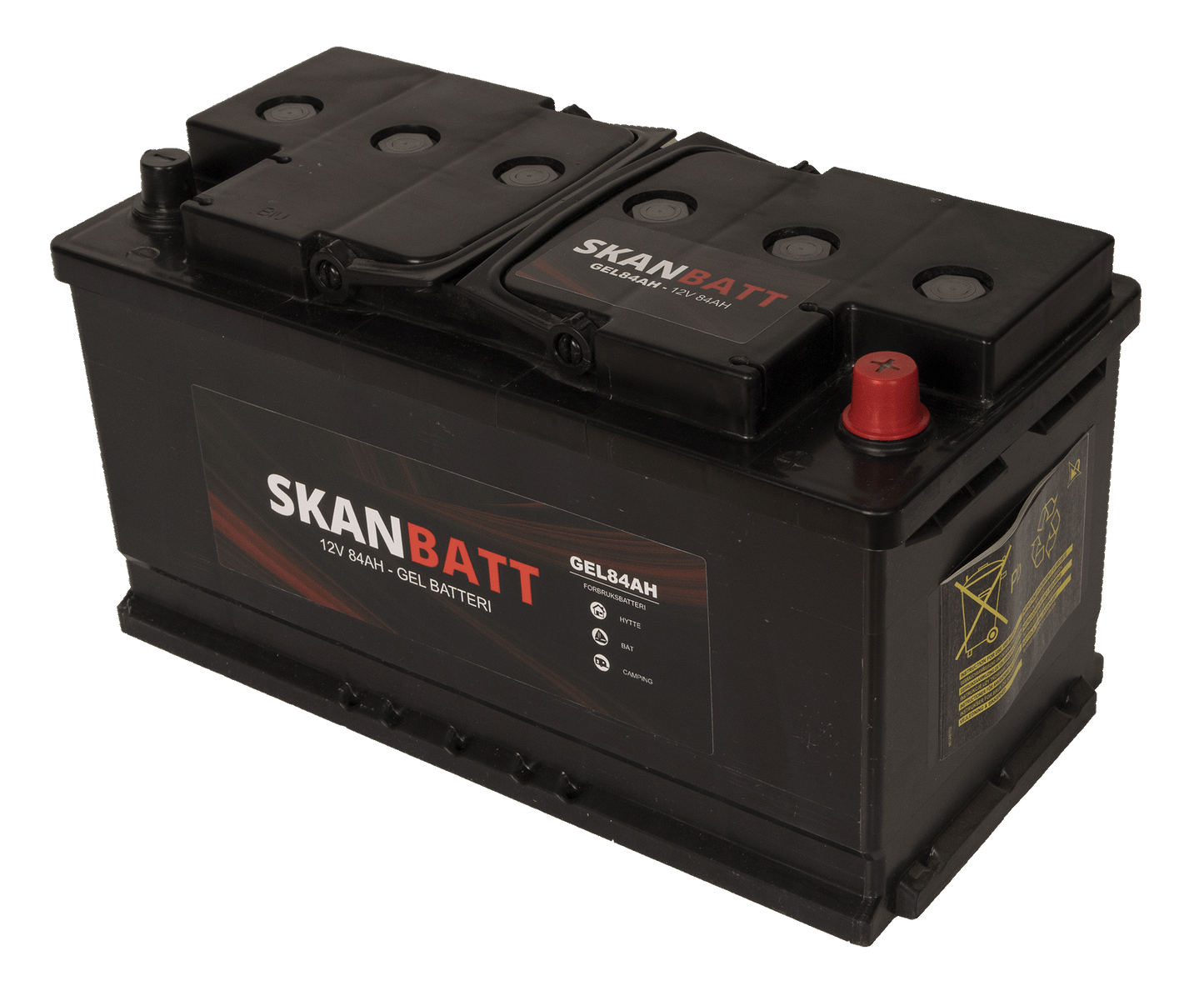 Skanbatt Gel Batteri 12V 84Ah +Høyre shown in product view image 3