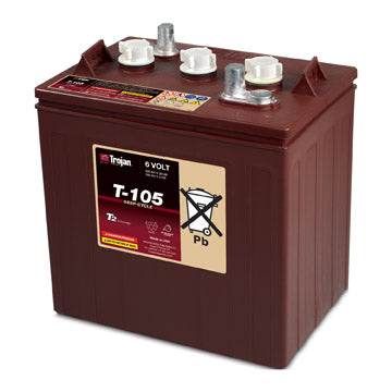 TROJAN Deep Cycle Traksjonsbatteri 6V 225AH (262x181x283mm) +diagonalt (Rund pol) - Proffvolt