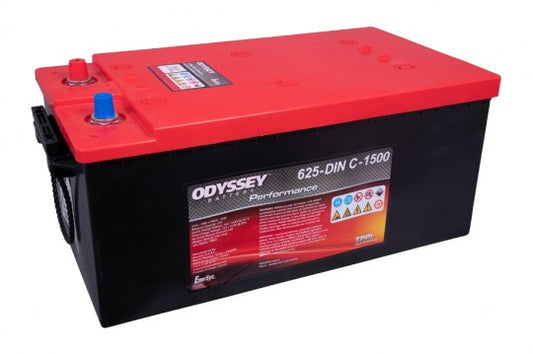 Odyssey 625-Din C C-1500 Agm Batteri 12V 220Ah 1500Cca + Venstre shown in product view