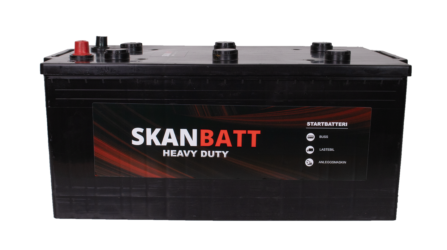 Skanbatt Startbatteri 12V 220Ah 1200Cca +Høyre label detail