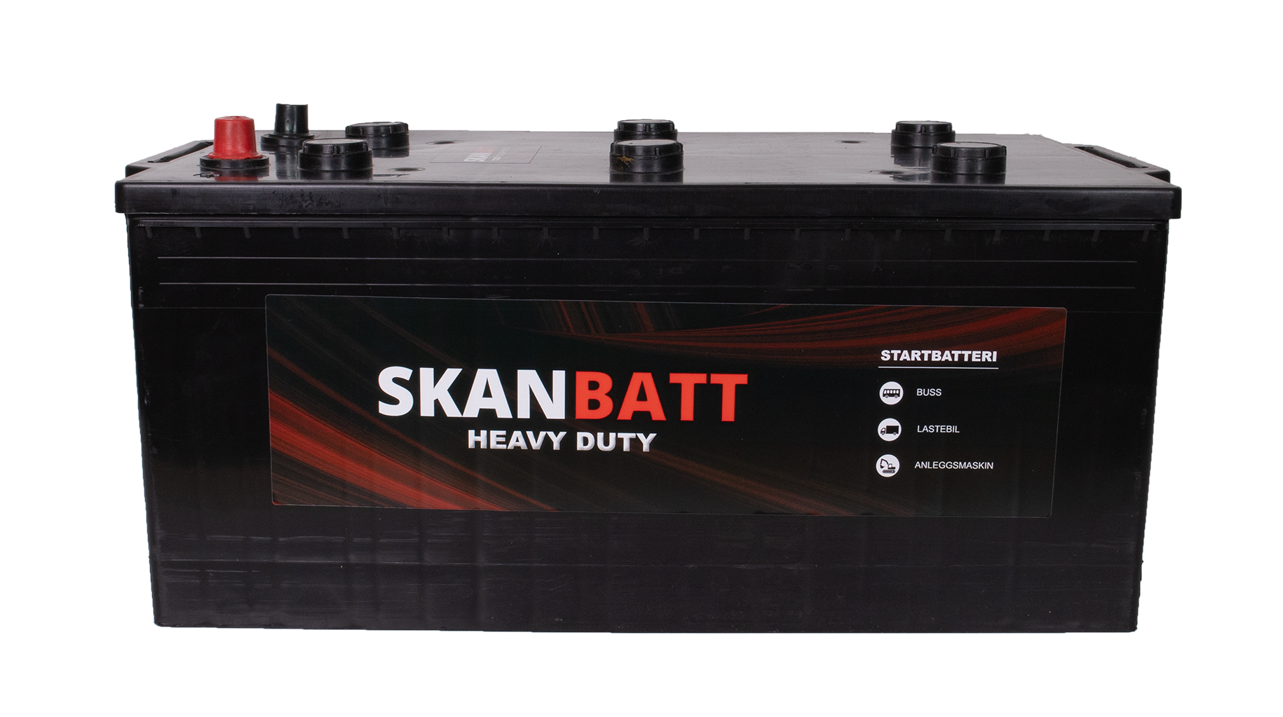 Skanbatt Startbatteri 12V 220Ah 1200Cca +Høyre label detail