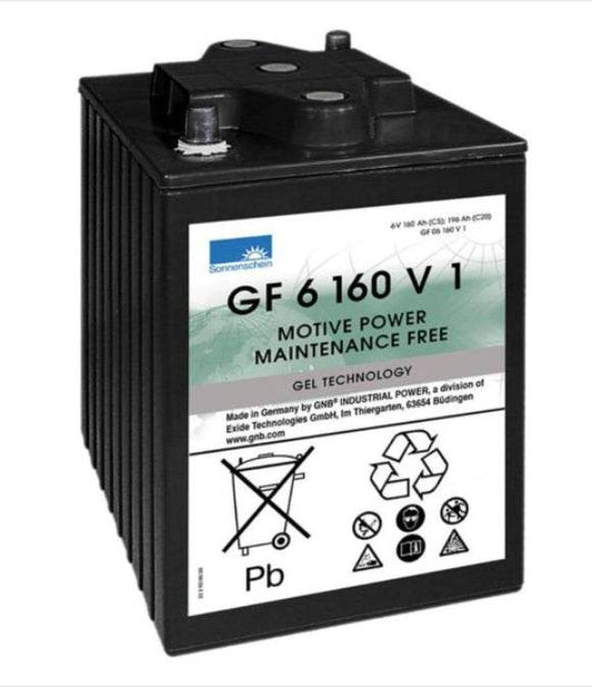 SONNENSCHEIN GEL Batteri 6V 160AH (246x192x275mm) +diagonalt - Proffvolt