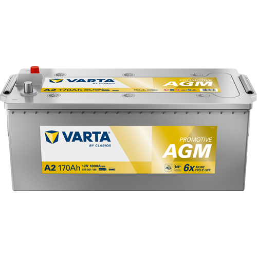 VARTA A2 PROMOTIVE AGM Batteri 12V 170AH 1000CCA (513x223x203/223mm) +vänster