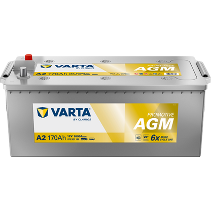 VARTA A2 PROMOTIVE AGM Batteri 12V 170AH 1000CCA (513x223x203/223mm) +vänster