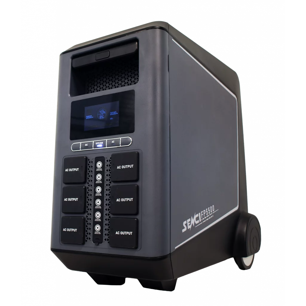 SENCI Lithium LPS 5376Wh Power Station med 5500W (11000W) sinus inverter