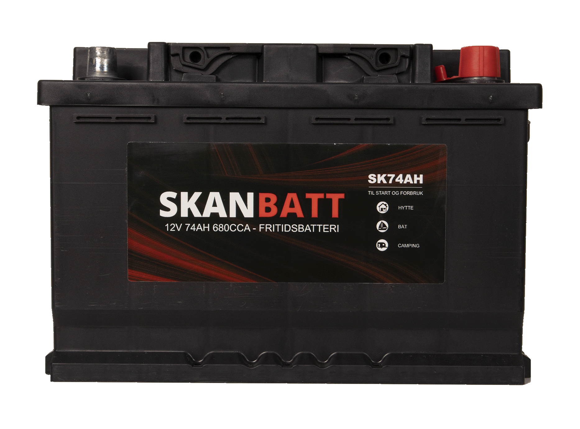 Skanbatt Fritidsbatteri 12V 74Ah 680Cca +Høyre shown in product view image 2