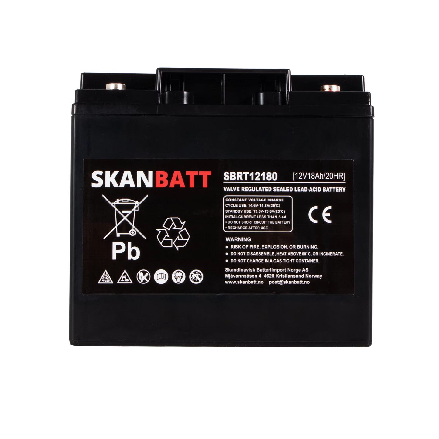 RITAR AGM Batteri 12V 18AH (181x77x167mm) M5