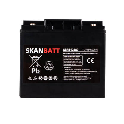 RITAR AGM Batteri 12V 18AH (181x77x167mm) M5