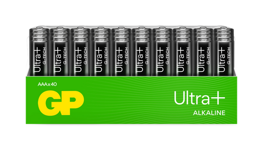 GP Ultra Plus Alkaline AAA-batteri, 24AUP/LR03, 40-pack