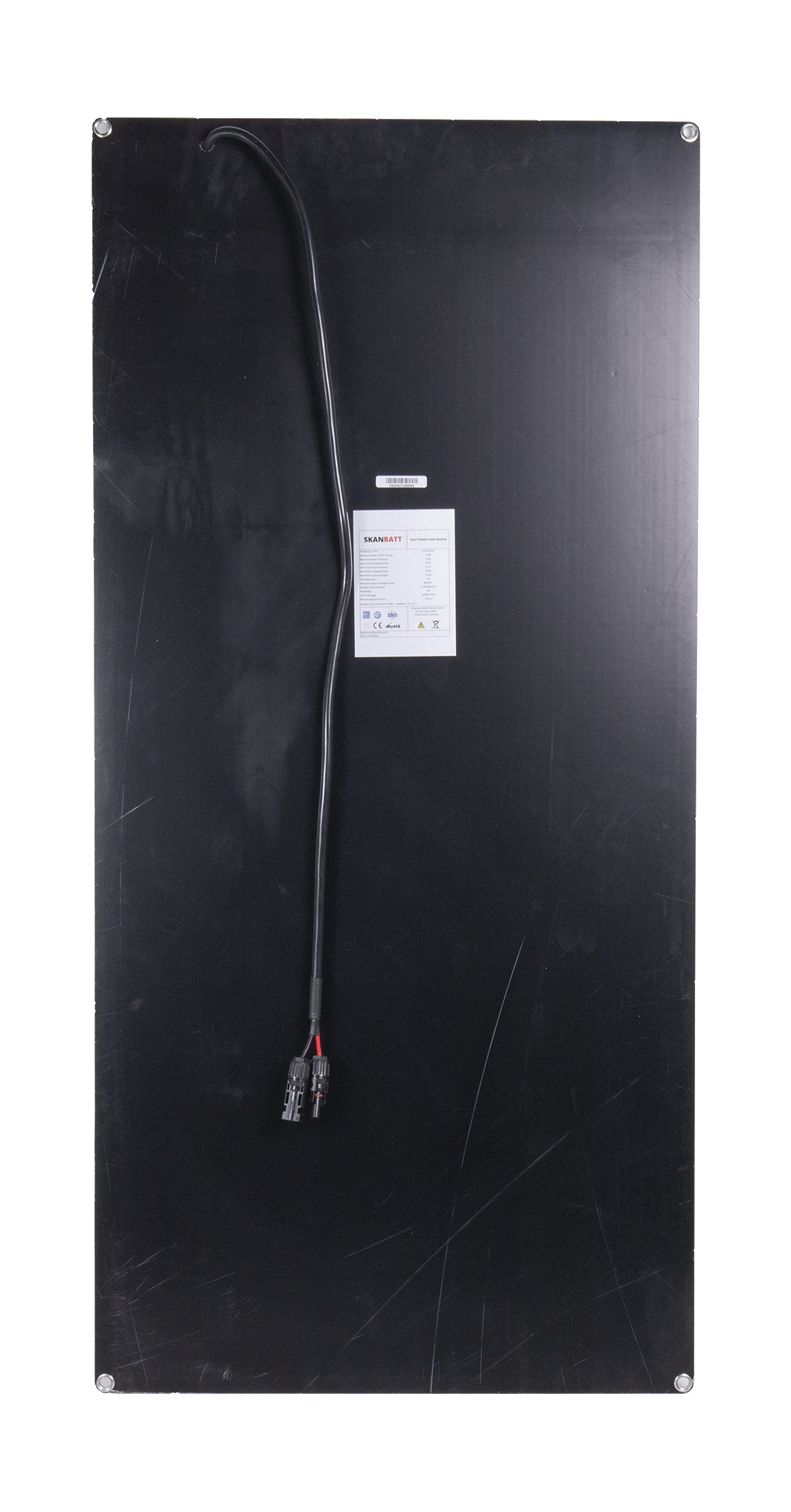 Skanbatt Fleksibelt Solcellepanel 110W - Etfe - 1140X540X3Mm shown in angle view