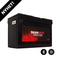 SKANBATT Premium Lithium - 12V 100Ah 100A BMS - Bluetooth - Heat - 306x172x212mm - 8 Års garanti