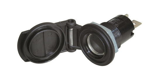 Din 12/24V Uttak For Innfelling M/Lokk Med Fjær 16A 12-24V Sort shown in product view