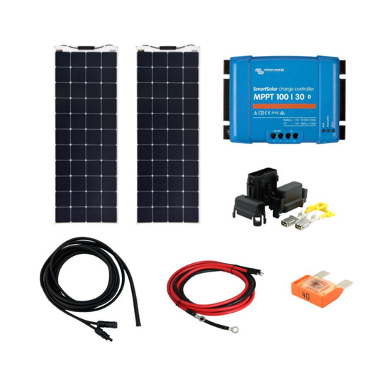 Solcellepakke Båt Medium 320W 135X67 - 2 Stk.160W Fleksible Panel shown in product view