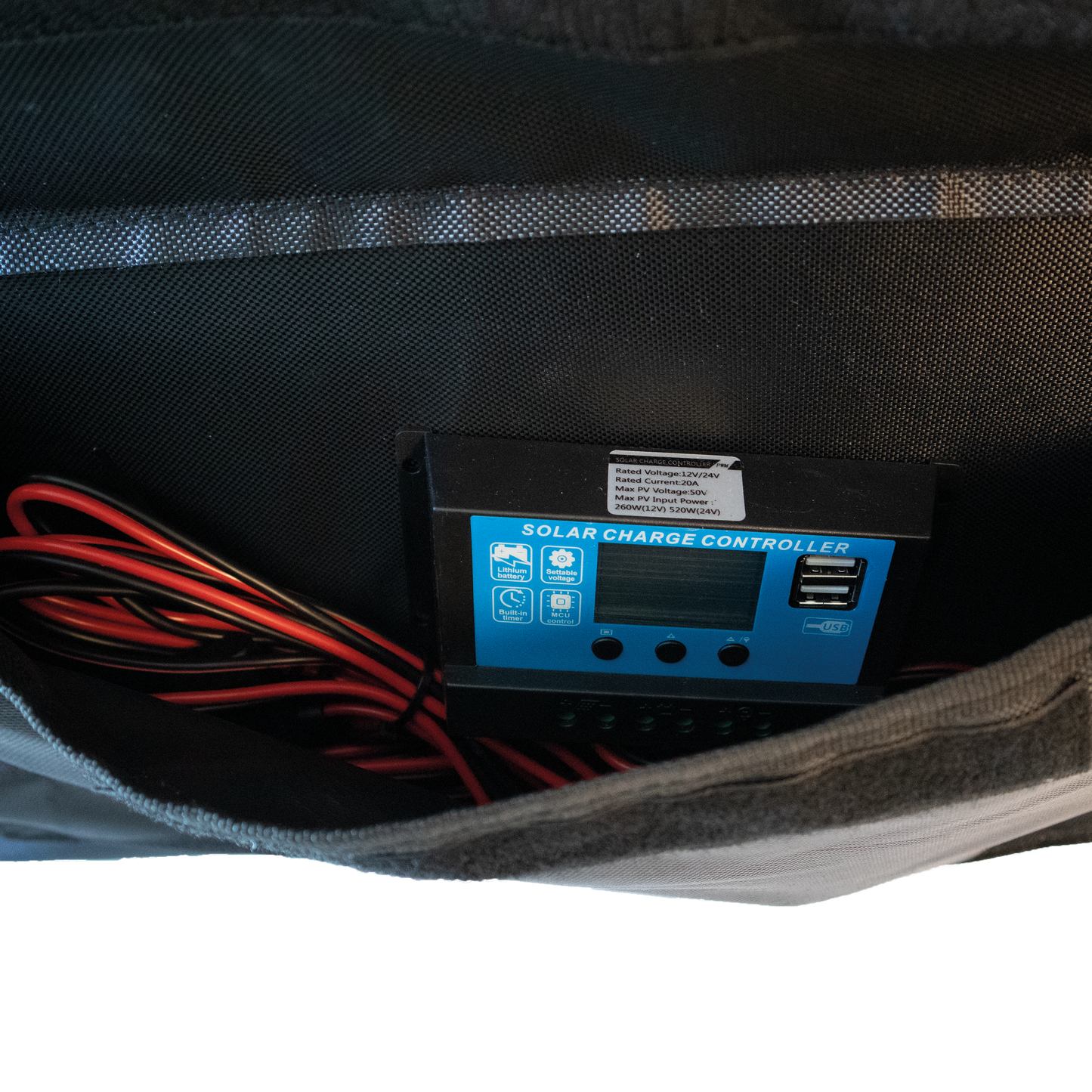 Skanbatt Sammenleggbart Solcellepanel 220W M/Regulator (Smb-220W ) label detail